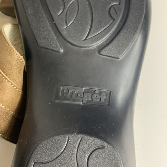 Propet Kelowna Light Brown Leather Adjustable Comfort Slide Sandals Sz 9.5XX 4E - Picture 14 of 15